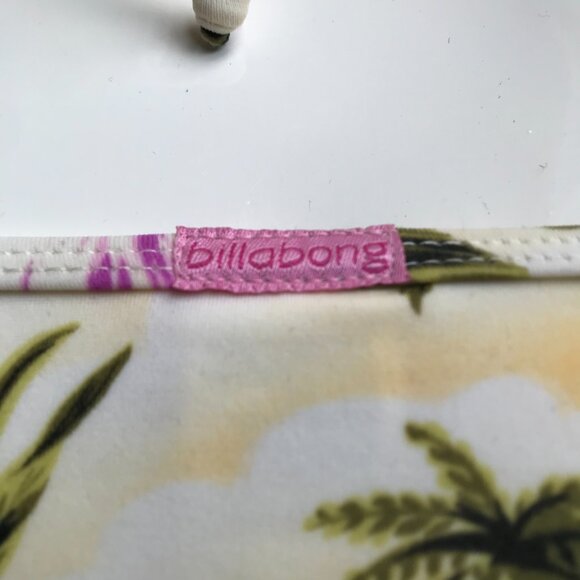 Billabong BLUE CRUSH era Vintage bikini natural floral beaded triangle low rise - Picture 8 of 9